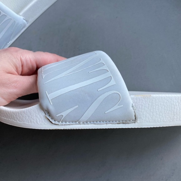 All Saints White Puffer Flip Flops Sliders 38 7.5 allsaints sandal balenciaga - Picture 6 of 10